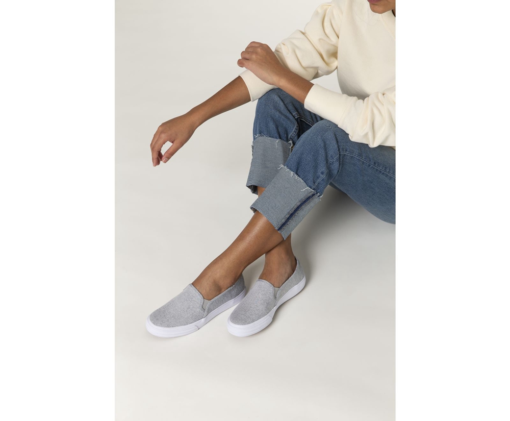 Slip On Γυναικεια - Keds Double Decker Heathered Woven - Γκρι - NKWPR7263